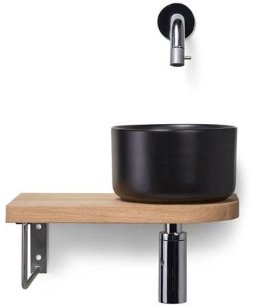Blue Label Brondby fonteinkraan 1/2", wandmodel, tot max. 8 cm inkortbaar, chroom