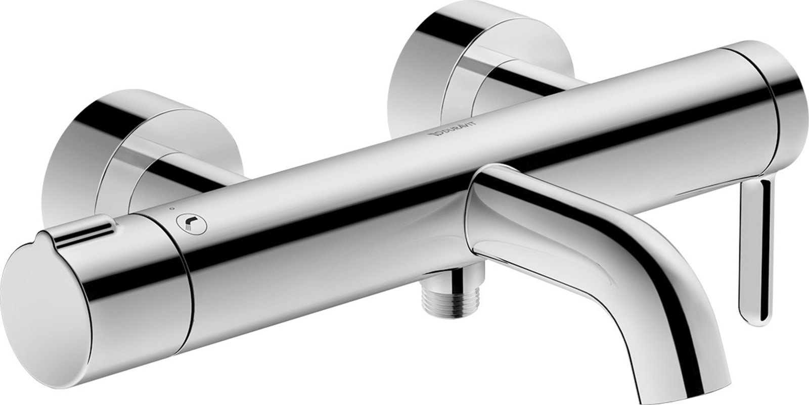 Duravit C.1 Eéngreepsbadmengkraan opbouw Chroom Hoogglans – C15230000010