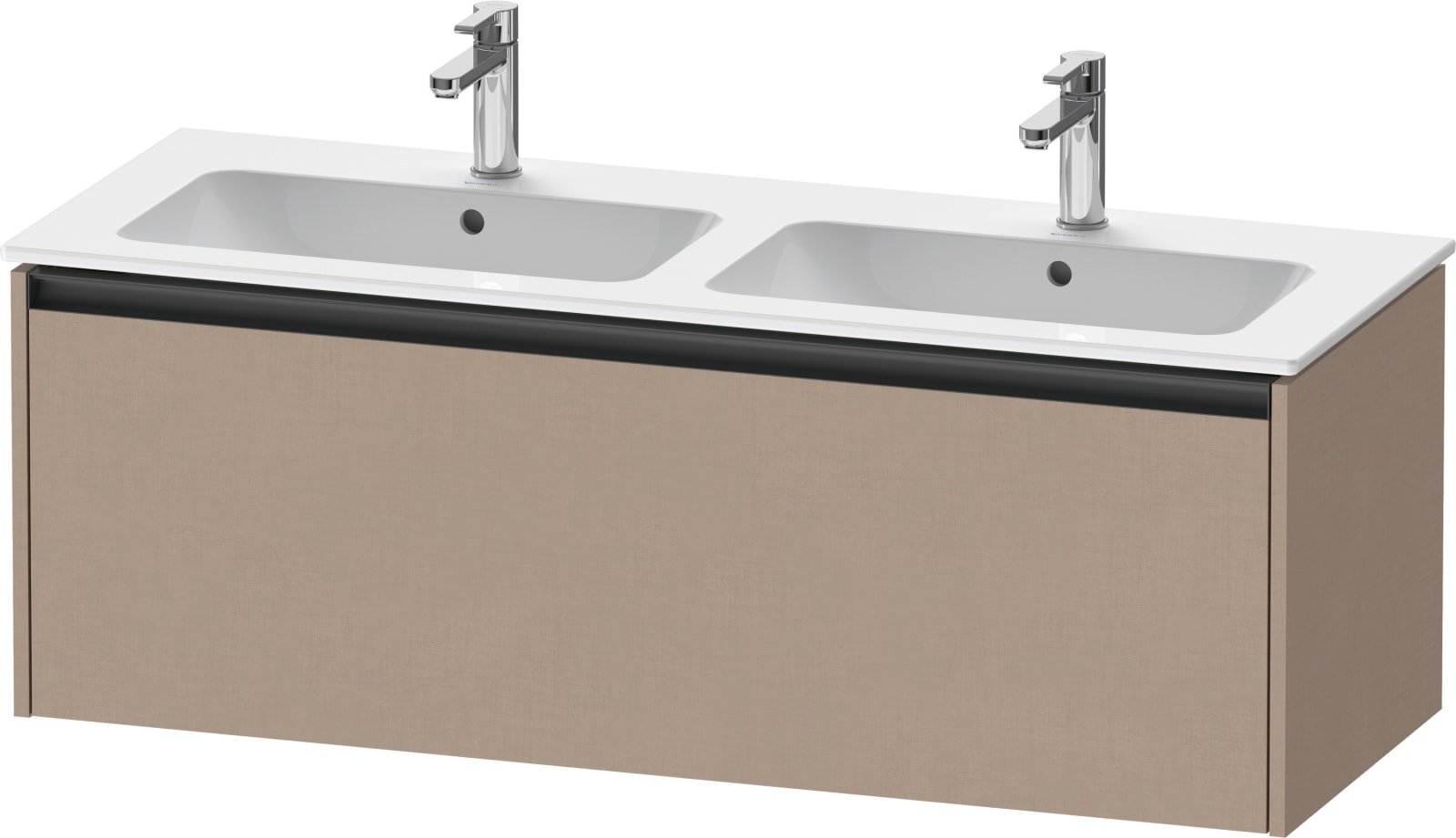 Duravit Ketho.2 Wastafelonderbouw hangend, Linnen Mat, rechthoekig, aantal grote lades: 1 – K25066075750000