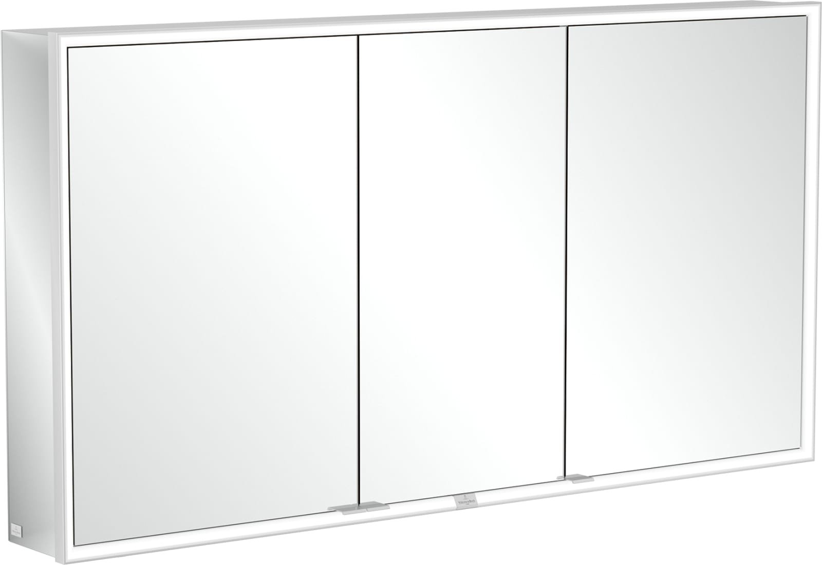 V&B My View Now spiegelkast 1400x750x168mm, 3x deur, 1 schak buit, 2 doos bin R, 1 doos buit L, 4 plank, bak, vergrootspiegel, lijst