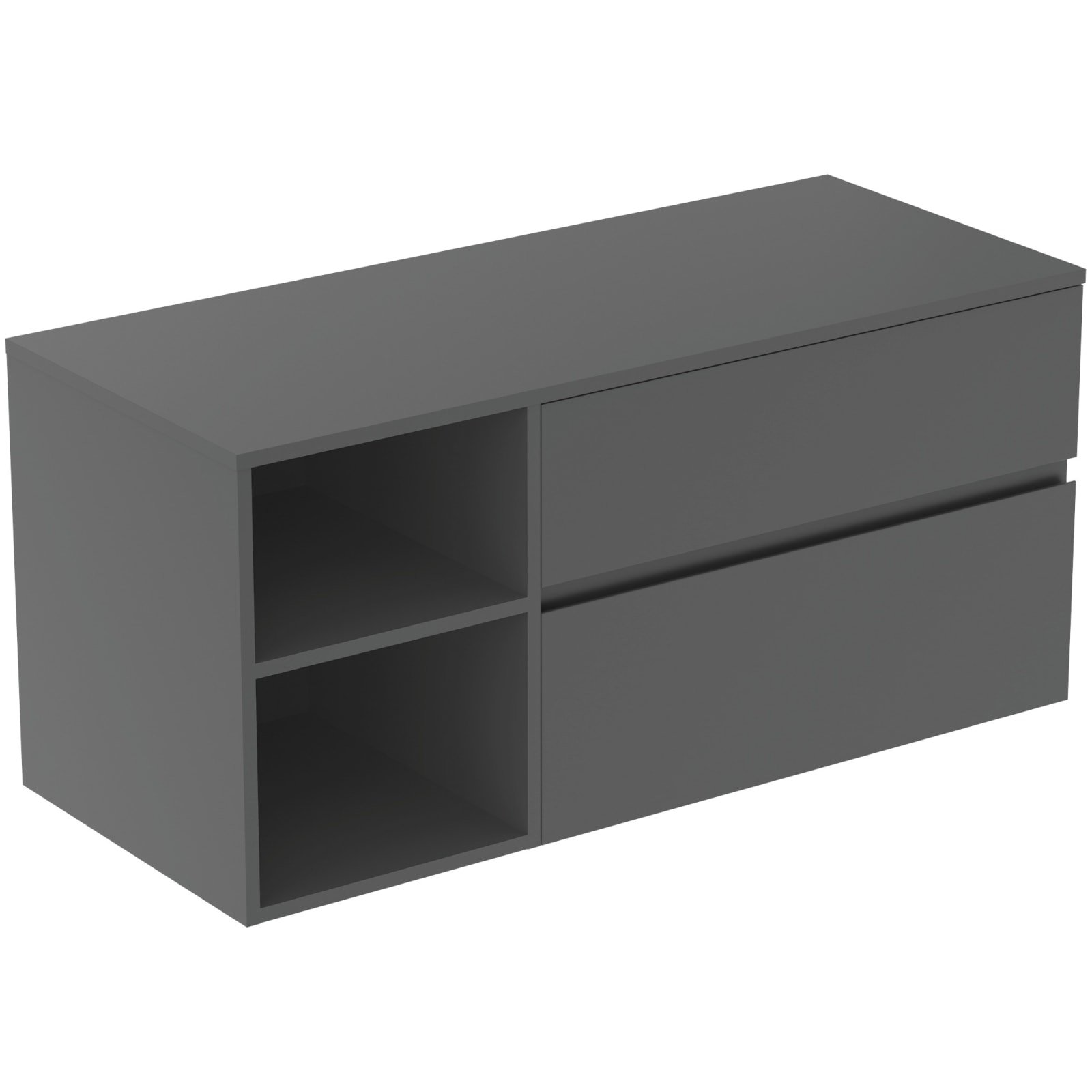 FINESSE | WASTAFELMEUBEL 1202X505X558 MM MATT ANTHRACITE, 2 L (2 OV)