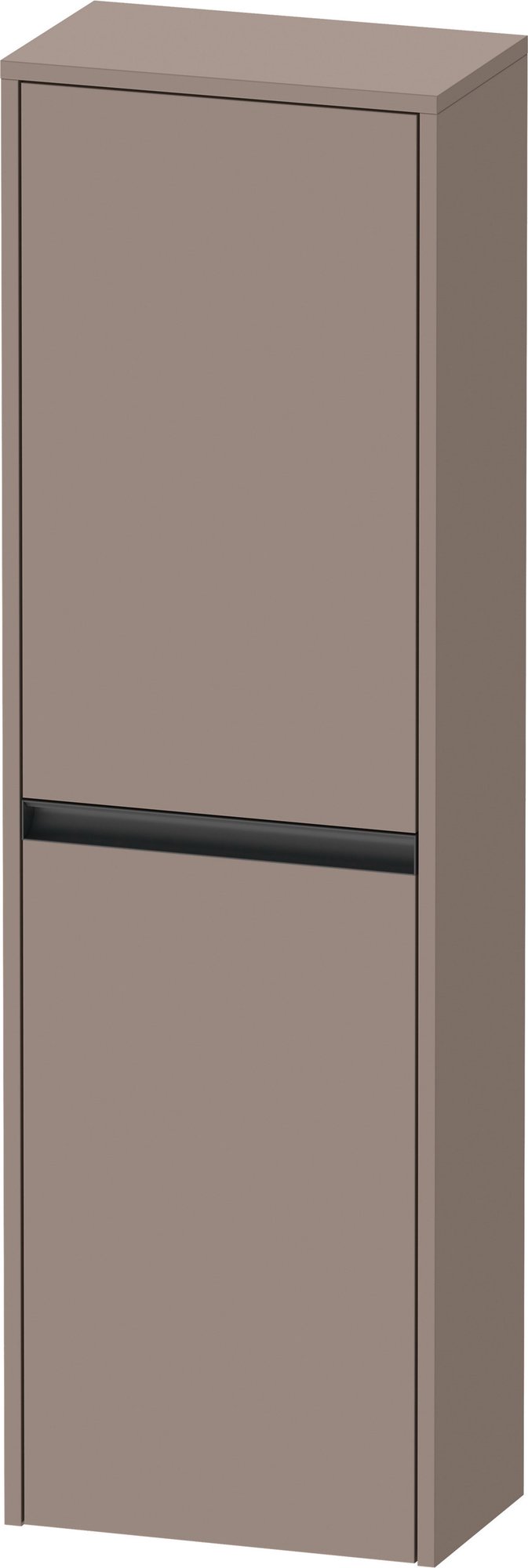 Duravit Ketho.2 Halfhoge kast, Basalt Mat, vierkant, aantal deuren: 2, tip-on technologie – K21319L43430000