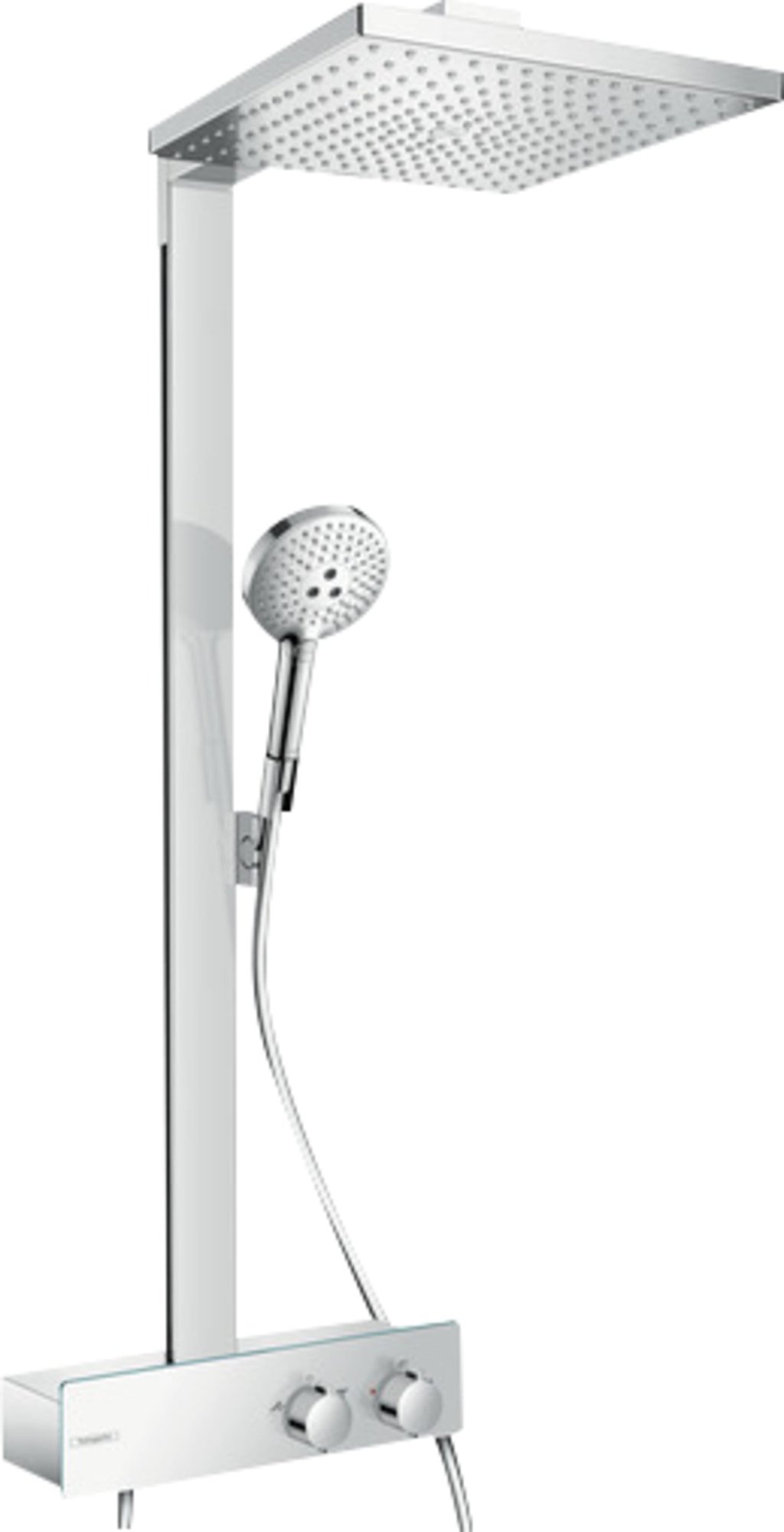 Hansgrohe Raindance Square 300 1jet EcoSmart 9 l/min showerpipe