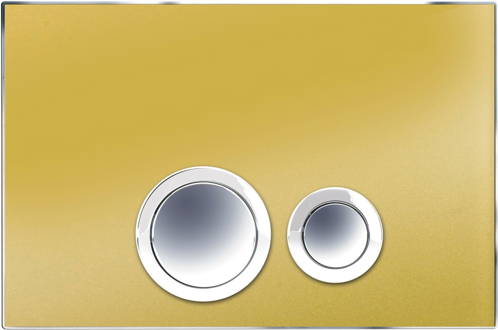 Rezi bedieningspaneel Design Glas, Goud Staal/metallic, met druktoetsen in verchroomd kunststof