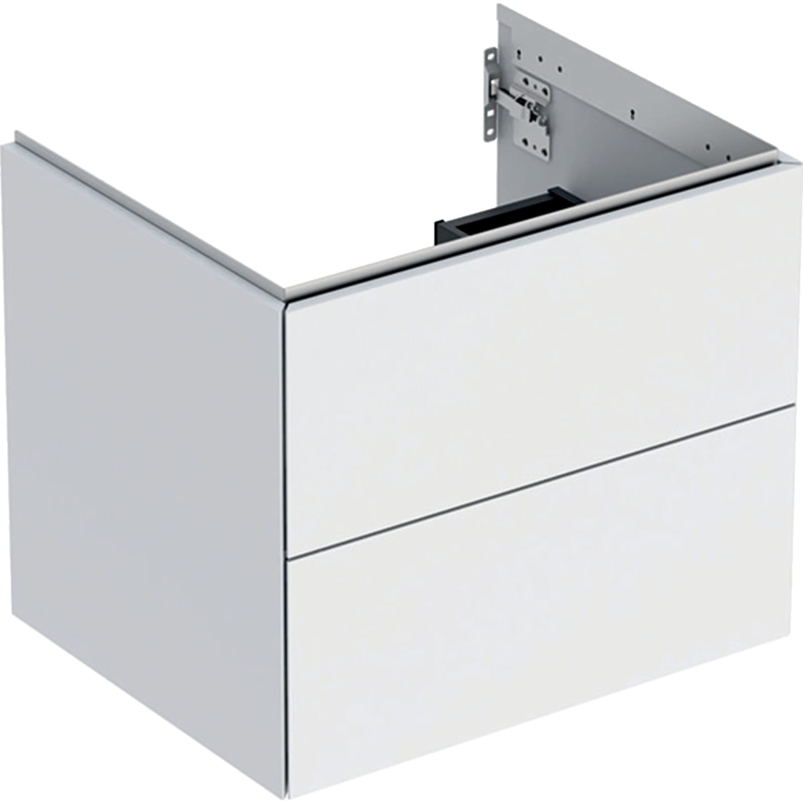 Geberit ONE wastafel onderkast twee laden 60cm wit mat