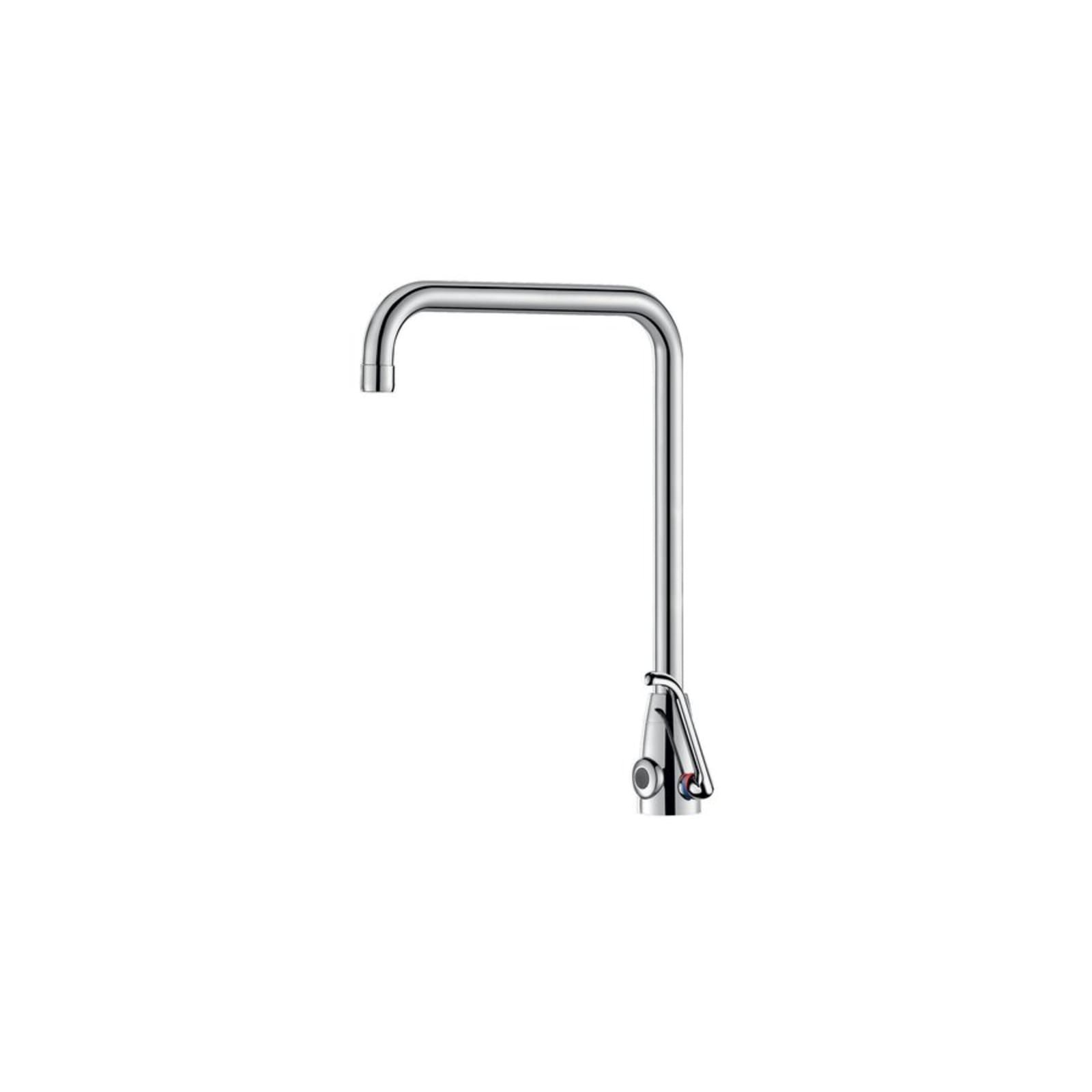 Delabie Tempomatic MIX PRO wastafelmengkraan M3/8" batterij 6V draaibare uitloop