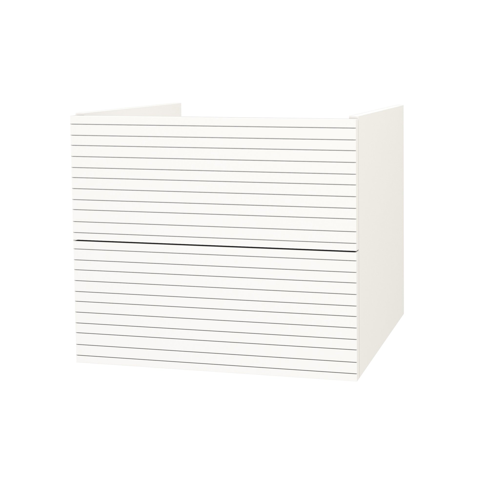ELITE ONDERKAST MET HORIZONTAAL RELIËF (60CM) - MAT WIT