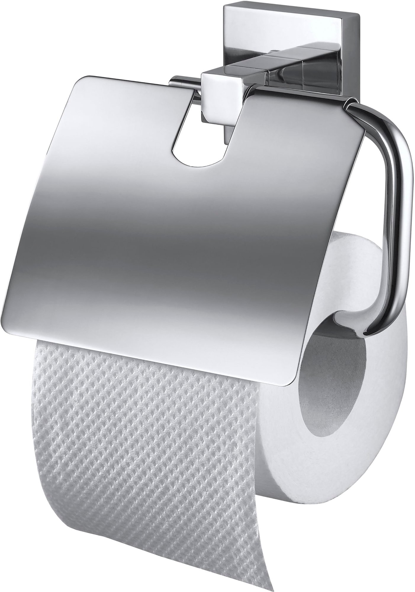 Haceka Mezzo toiletrolhouder met klep chroom