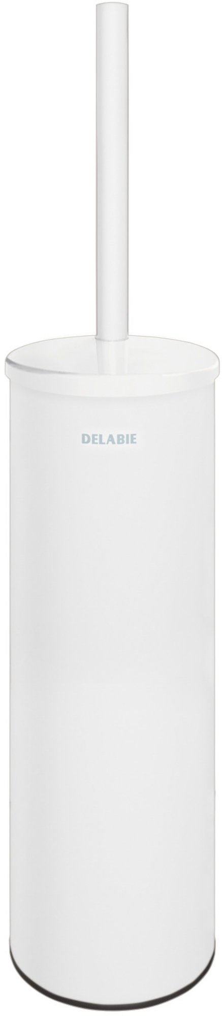 Delabie Toiletborstelhouder muurmontage met deksel RVS mat wit epoxy