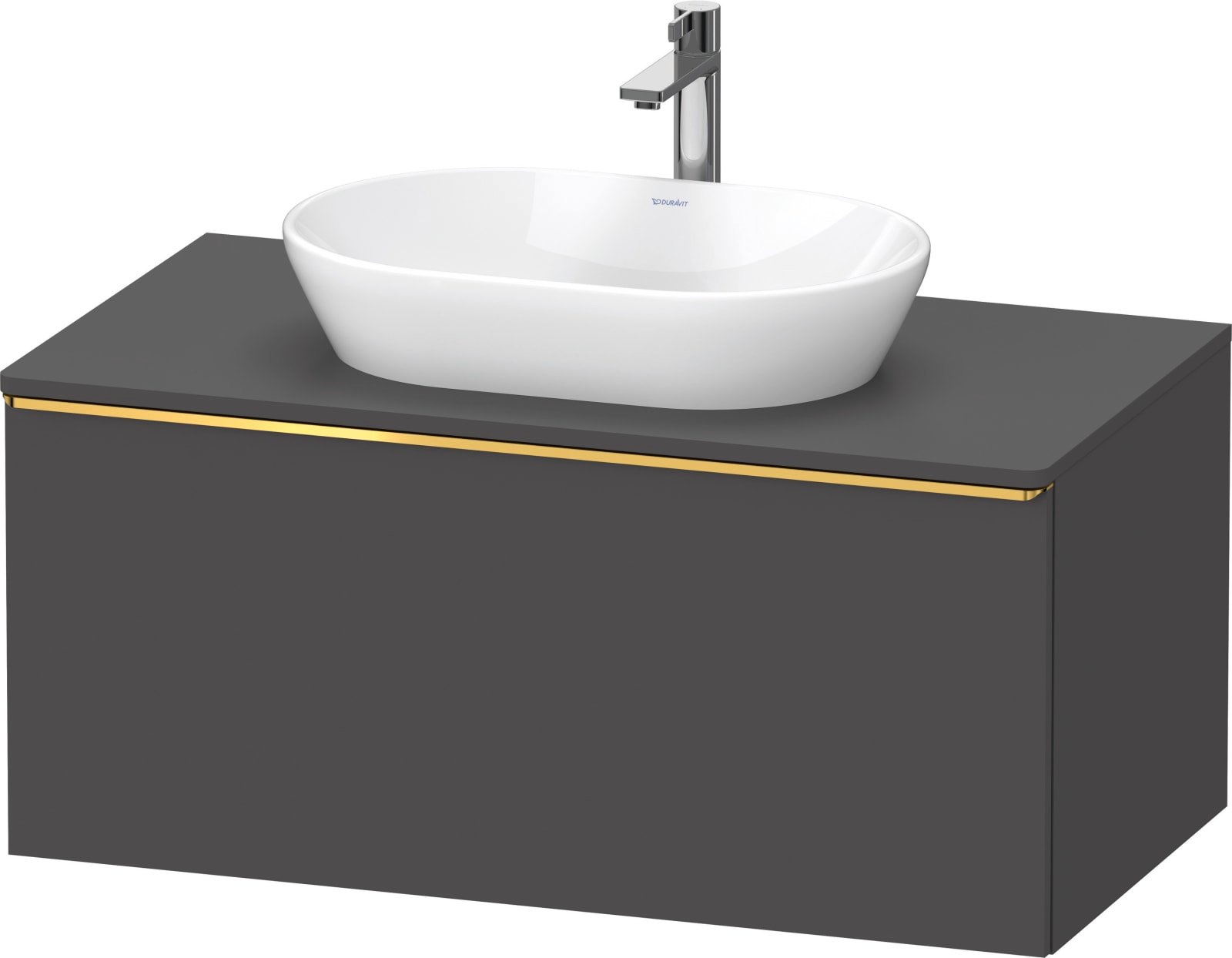 D-Neo Console wastafelonderbouw hangend Grafiet Mat (1200897416)