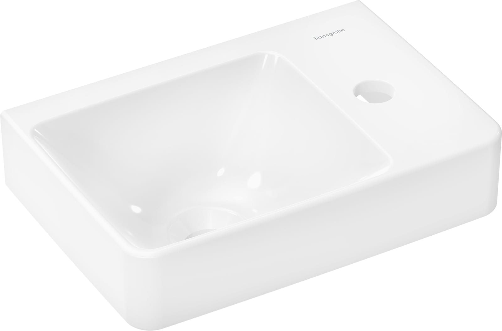 Hansgrohe Xelu Q Lite fontein 360x250 m.kraangat z. overloop, planchet re, wit