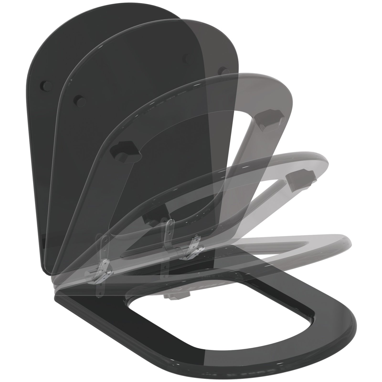 CALLA | CLOSETZITTING SANDWICH 365X430X50 MM ZWART | SOFTCLOSE