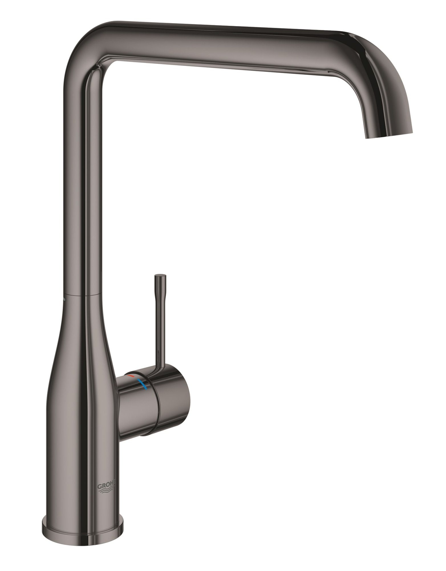 Grohe Essence New, Keukenmengkraan, eengreeps, 300mm hoogte, 220mm L-uitloop hoog, draaibaar, hard graphite