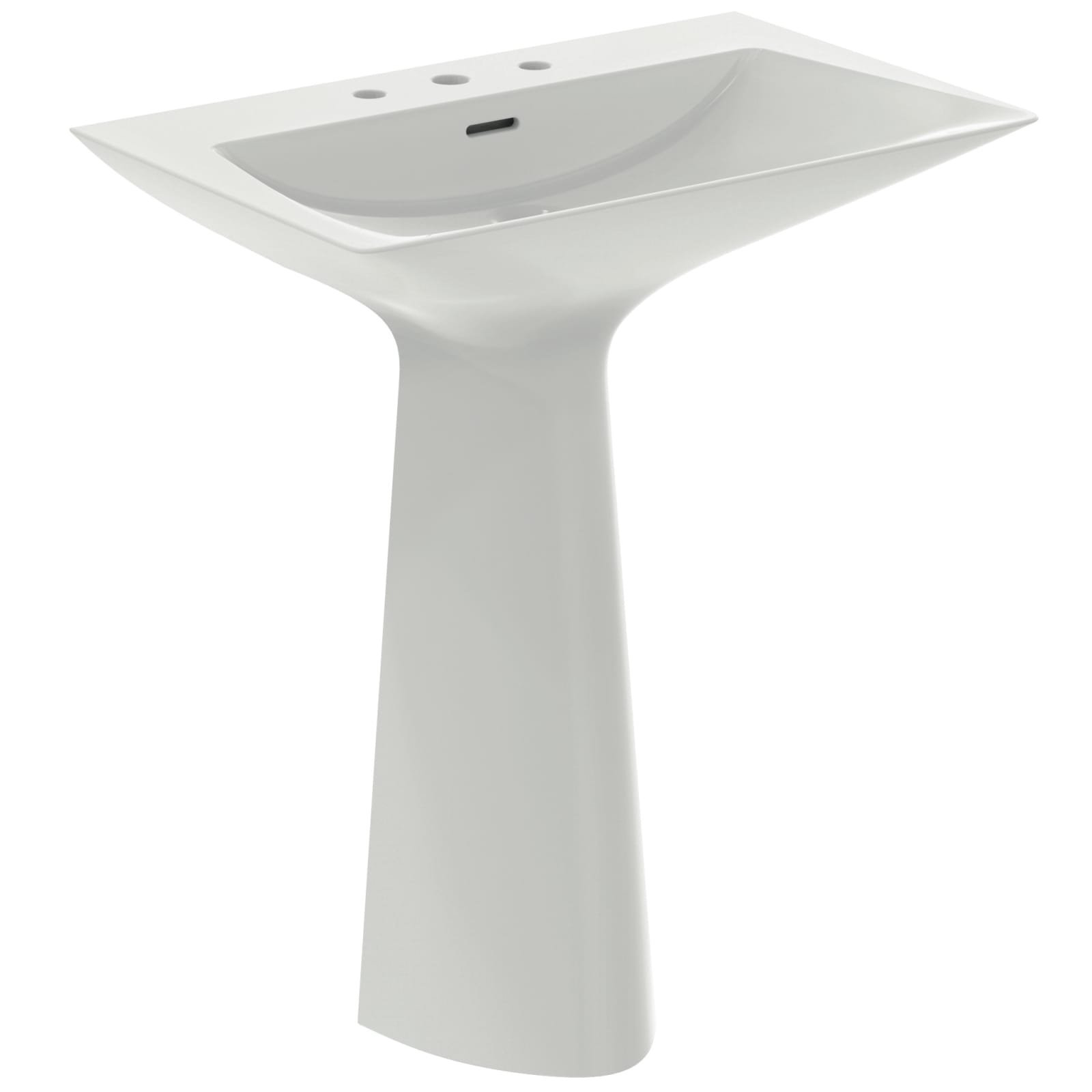 TIPO-Z | WASTAFEL 740X470X900 MM SILK WHITE, 3 KRAANGATEN, MET OVERL