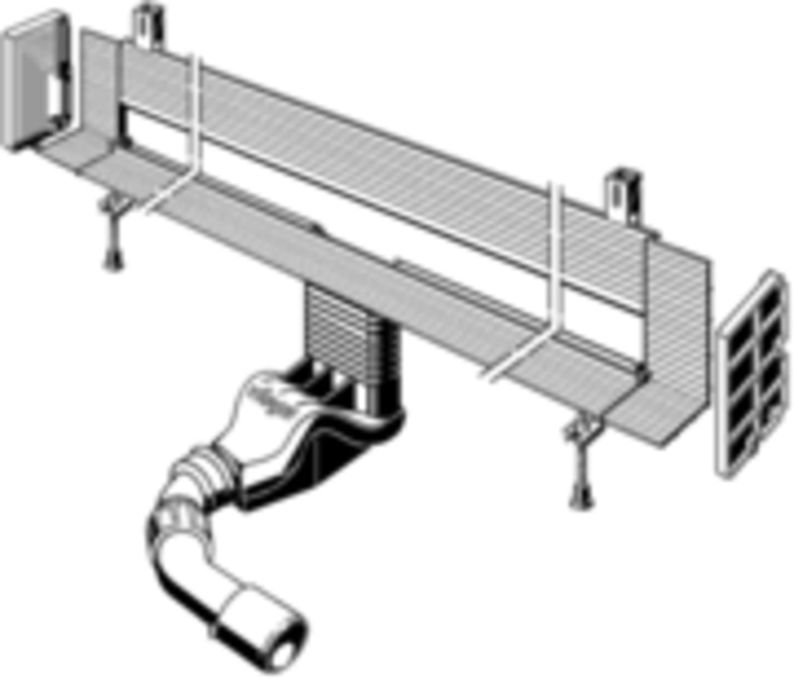 Viega Advantix Vario Douchegoot, wandafvoer 300-1200, inbouwhoogte 90-160, inkortbaar, renovatie model.