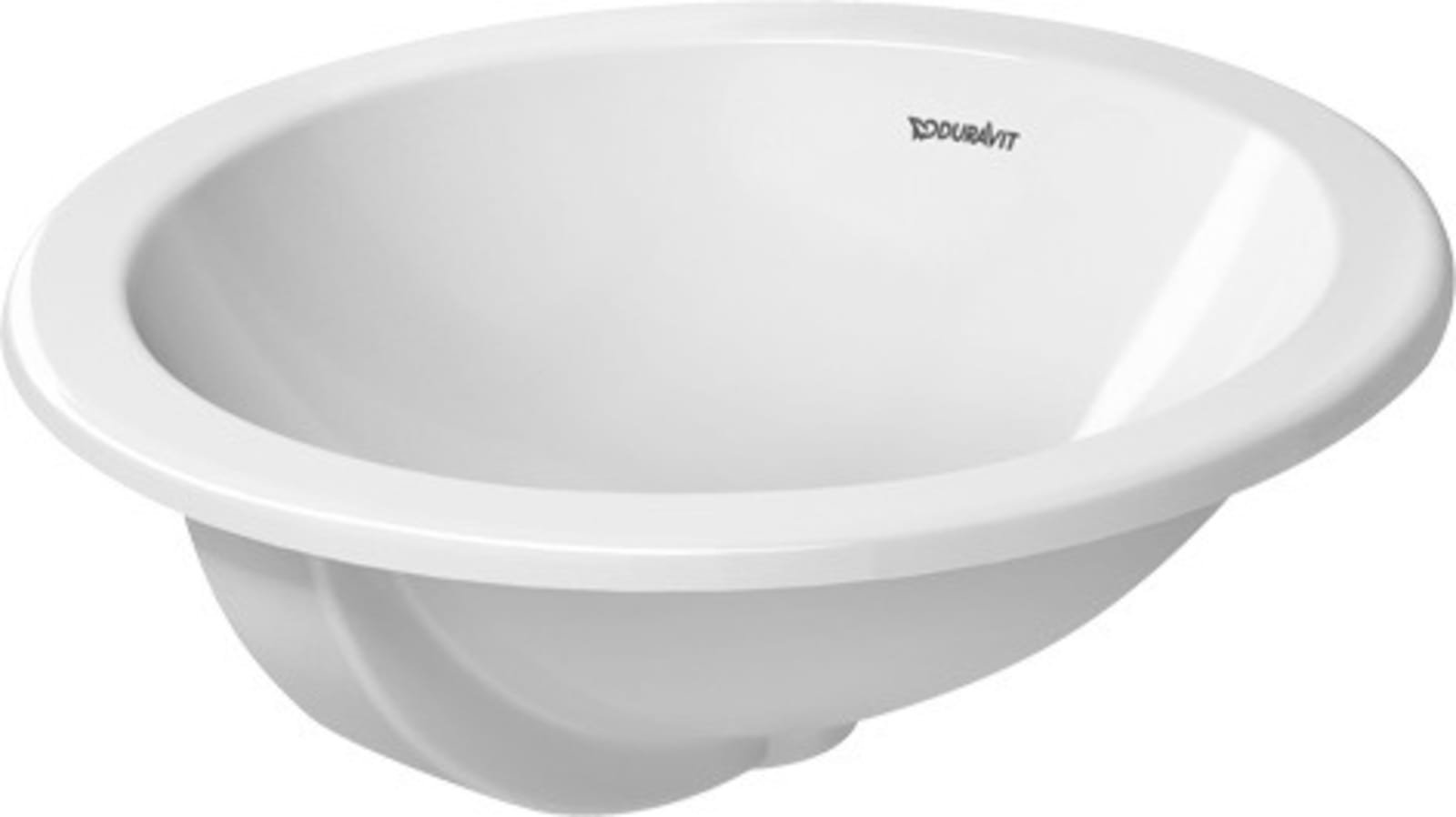 Duravit Architec Inbouwwastafel 470 mm Wit Hoogglans, aantal kraangaten per wasplaats: 0, overloop – 0468470000