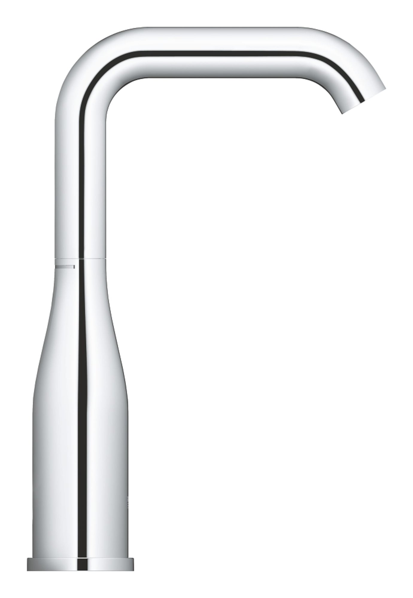 Grohe Essence New, Wastafelmengkraan, L-size, eengreeps, 1-gats, 244mm hoogte, glad, 127mm uitloop hoog, draaibaar, chroom (1200540220)