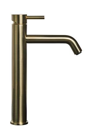 Blue Label Brondby XL wastafelkraan high rise cold start, geborsteld goud