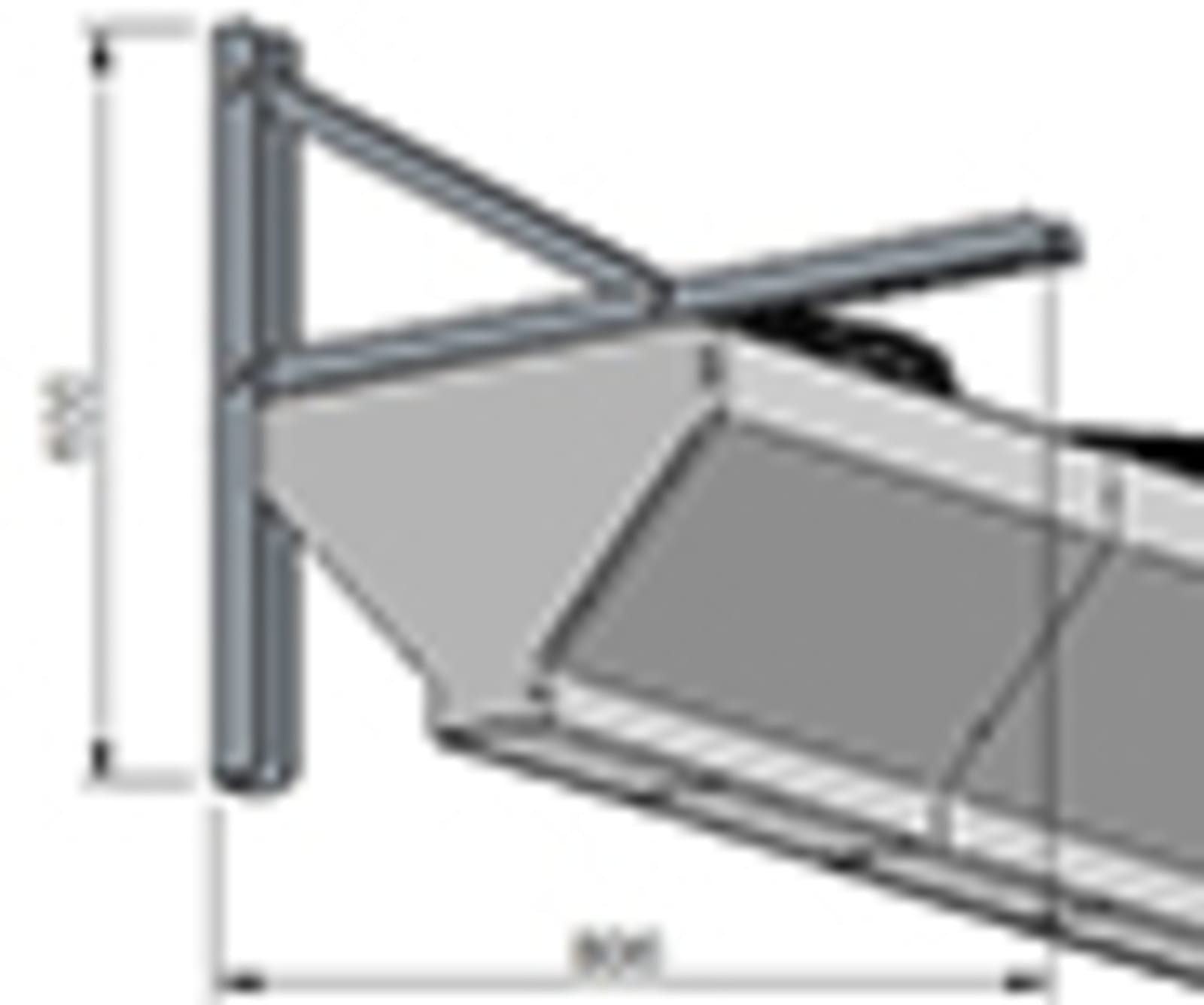 Winterwarm konsole set ten behoeve van horizontale ophanging van ACM boven de deur