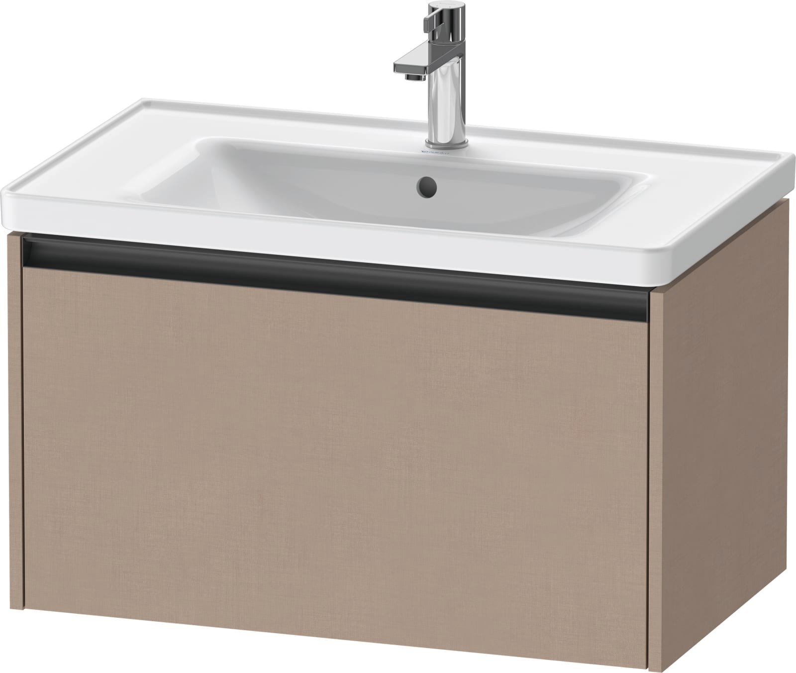 Duravit Ketho.2 Wastafelonderbouw hangend, Linnen Mat, rechthoekig, aantal grote lades: 1 – K25083075750000