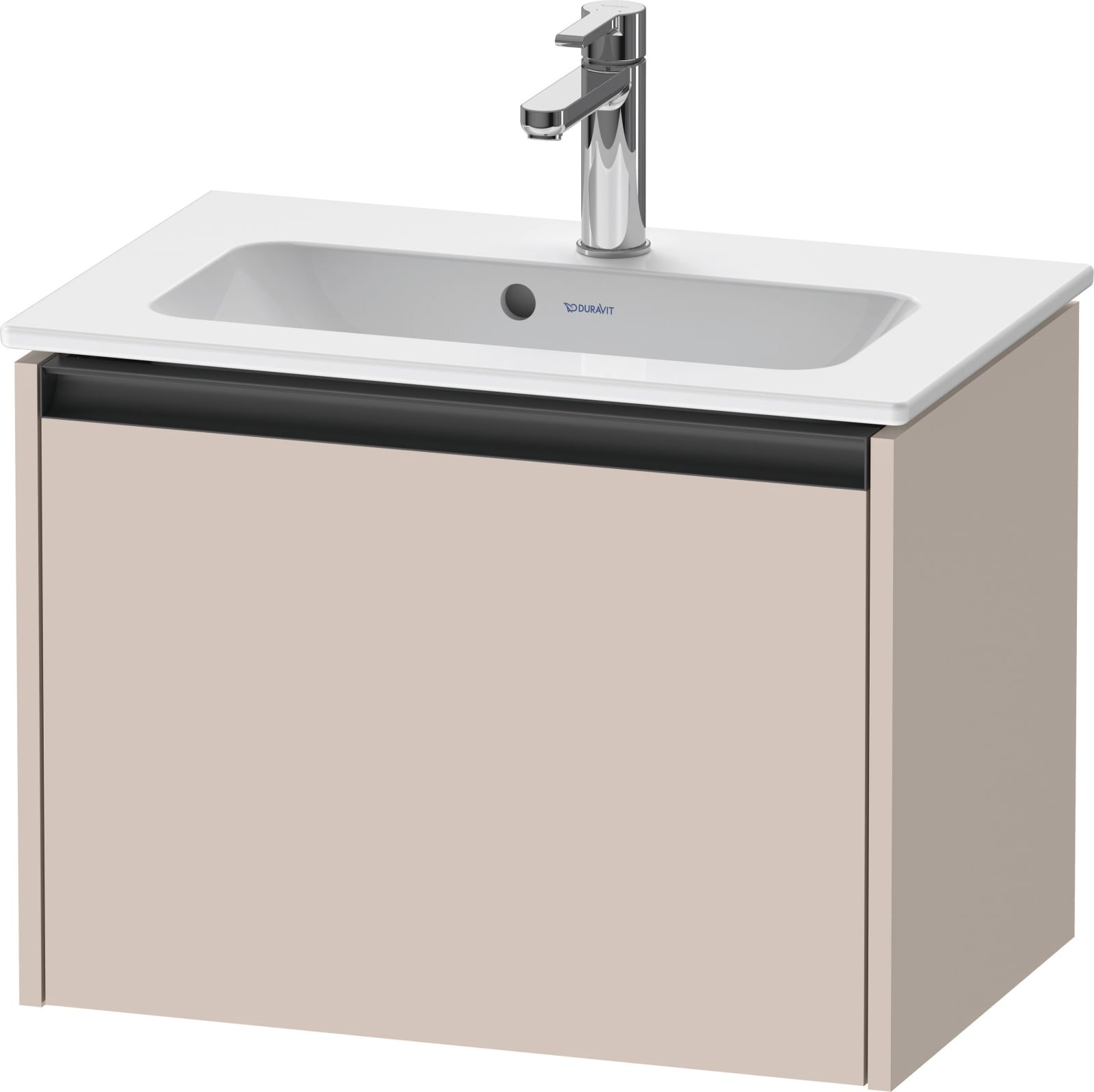 Duravit Ketho.2 Wastafelonderbouw hangend, compact, Taupe Mat, rechthoekig, aantal grote lades: 1 – K25055091910000