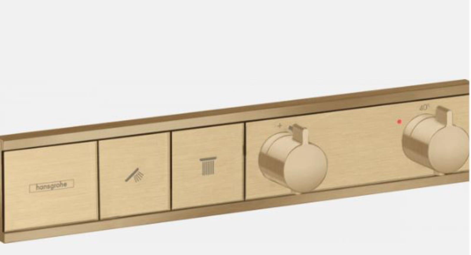 Hansgrohe, Douchethermostaat afbouwdeel, Rainselect, 2 functies, geborsteld brons