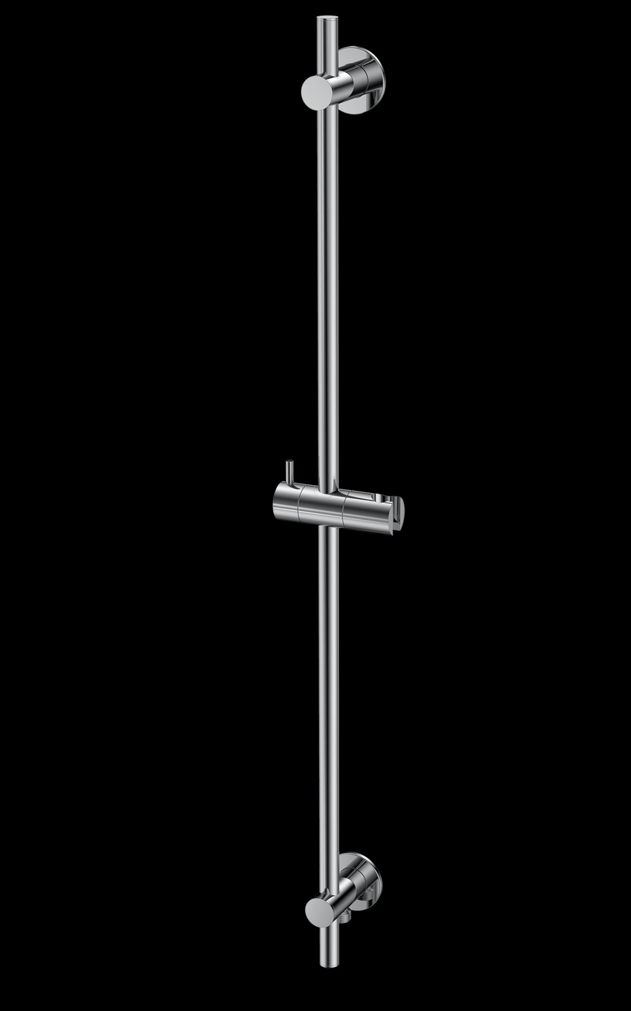 Blue Label glijstang 900mm met wateraansluiting, messing muurbevestiging, ABS/messing glijstuk 19mm, chroom