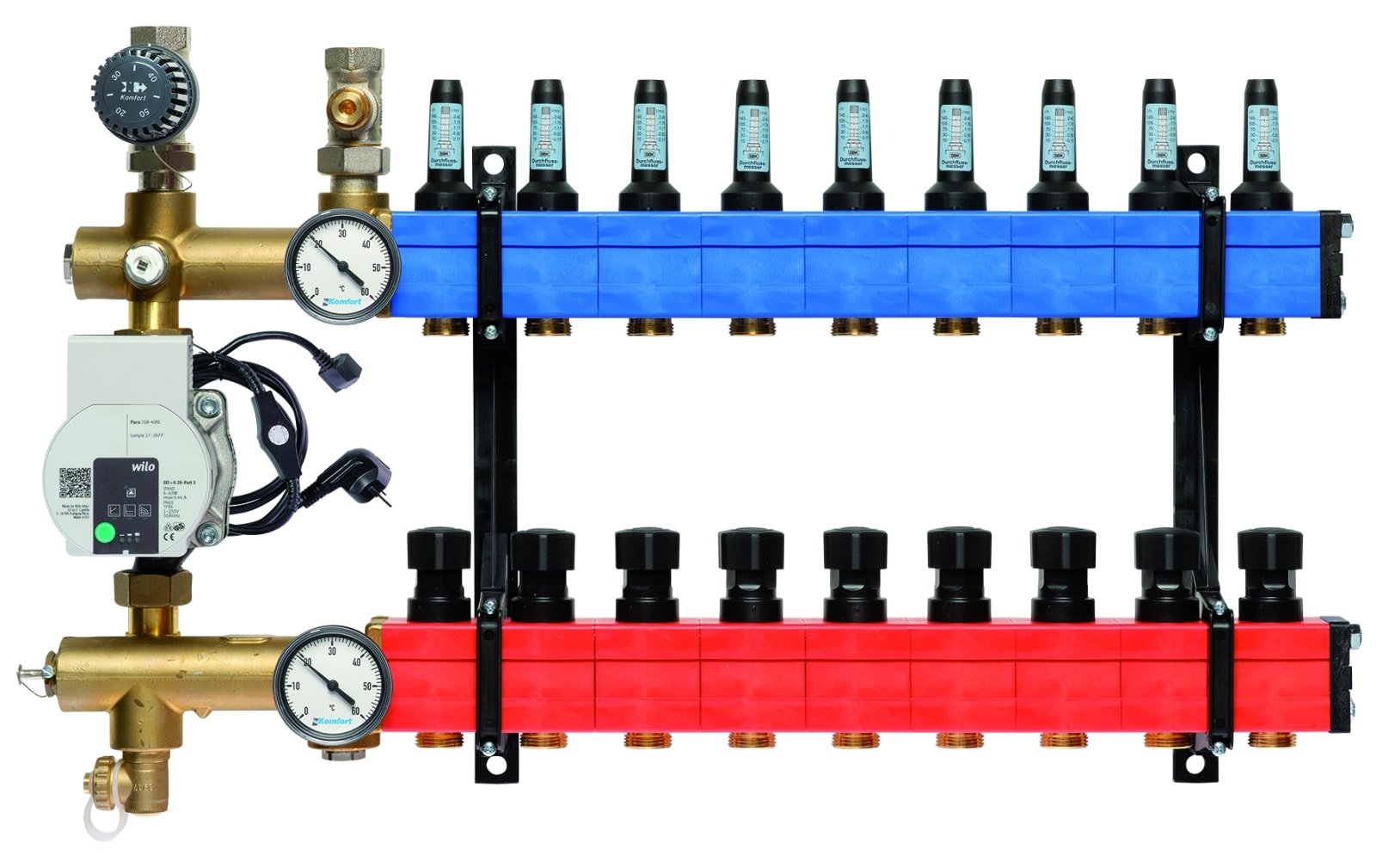 Nathan Komfort SBK verdeler type 4801 E-pomp boven aansluiting, 10 tot 145 l/u, 9-groeps