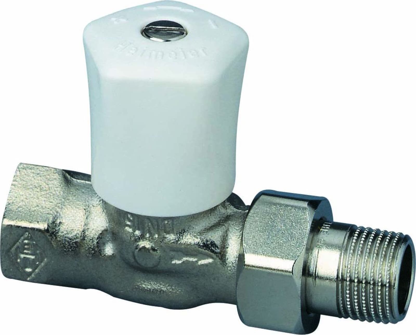 Heimeier Mikrotherm handbediende radiatorkraan 1/2" Recht