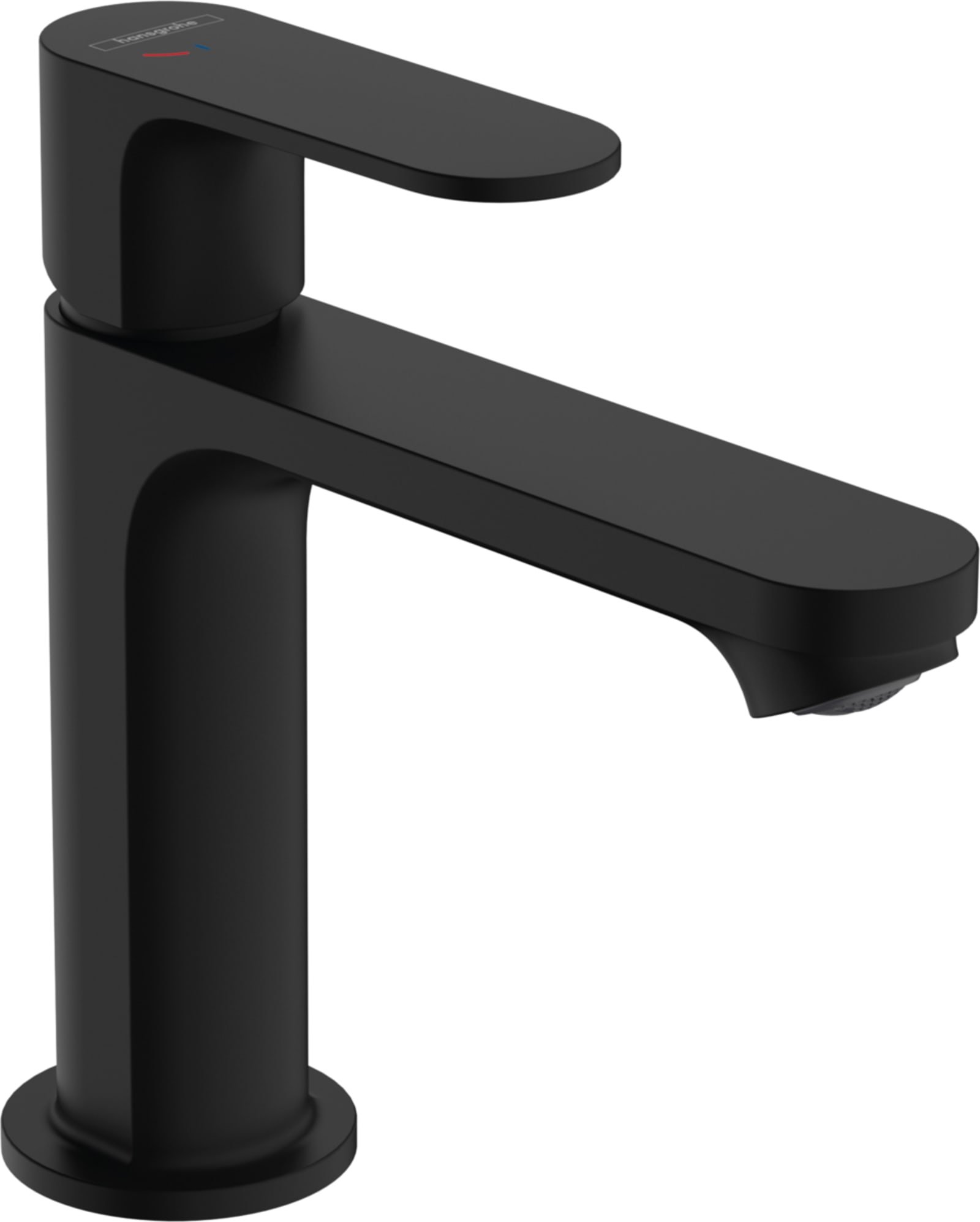 Hansgrohe Rebris S ééngreeps wastafelkraan 110 CoolStart met pop-up trekwaste, mat zwart