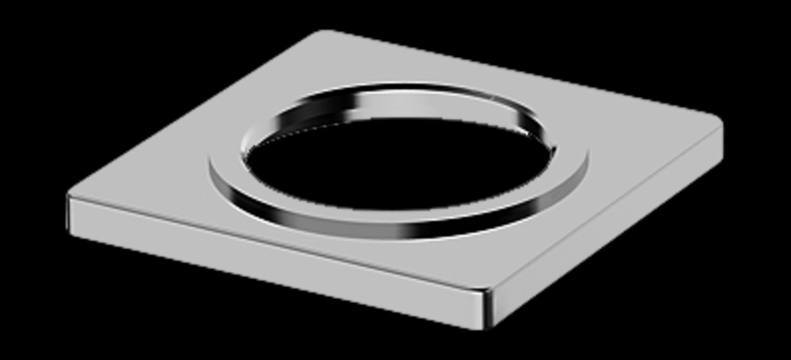 HANSA|LIVING Rozet voor kranen (3.5) met topbediening,vierkant 55x55mm