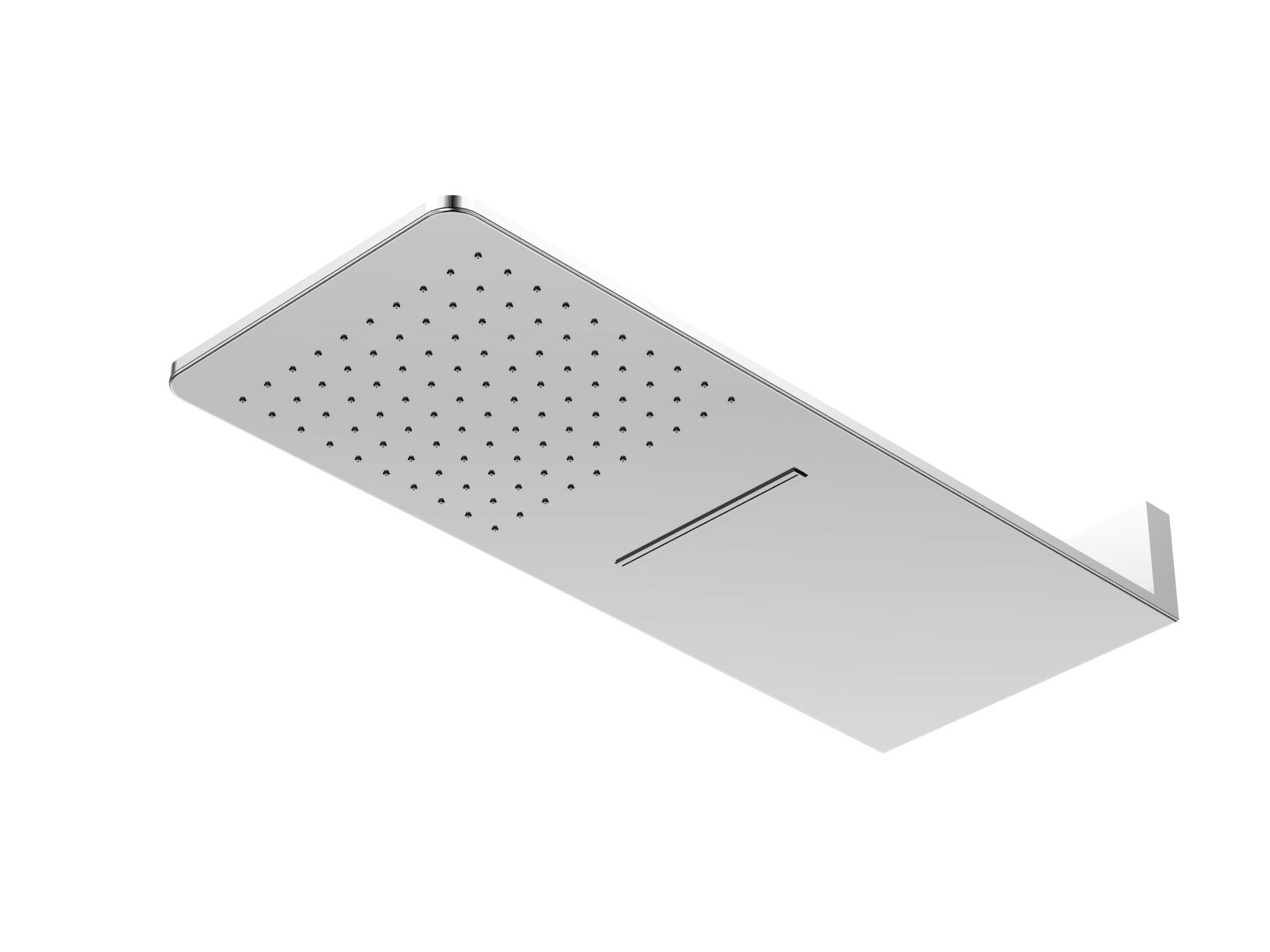 Steinberg 390 Wall Rain regendouche 600x250mm met directe muuraansluiting, 2 stralen, gepolijst roestvrijstaal