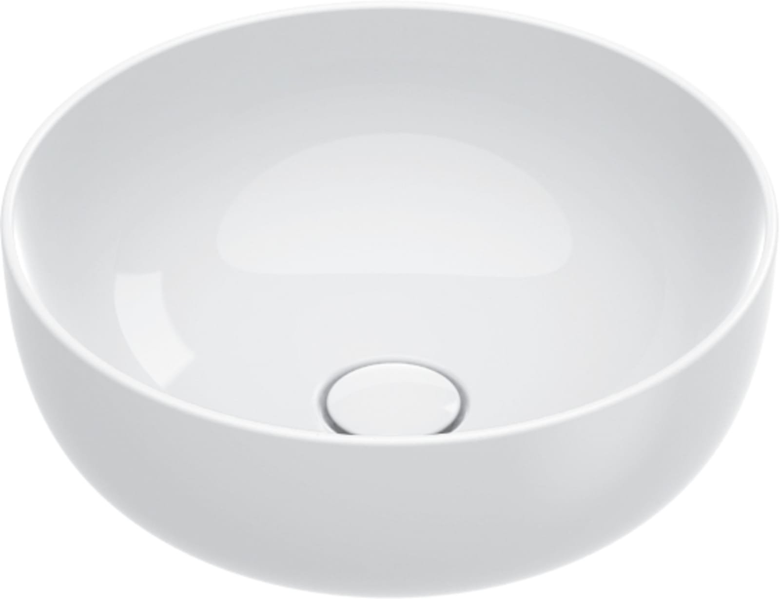 Catalano Sfera rond waskom, antibacterieel, zonder overloop. 42 cm dia er, h16 cm. Wit