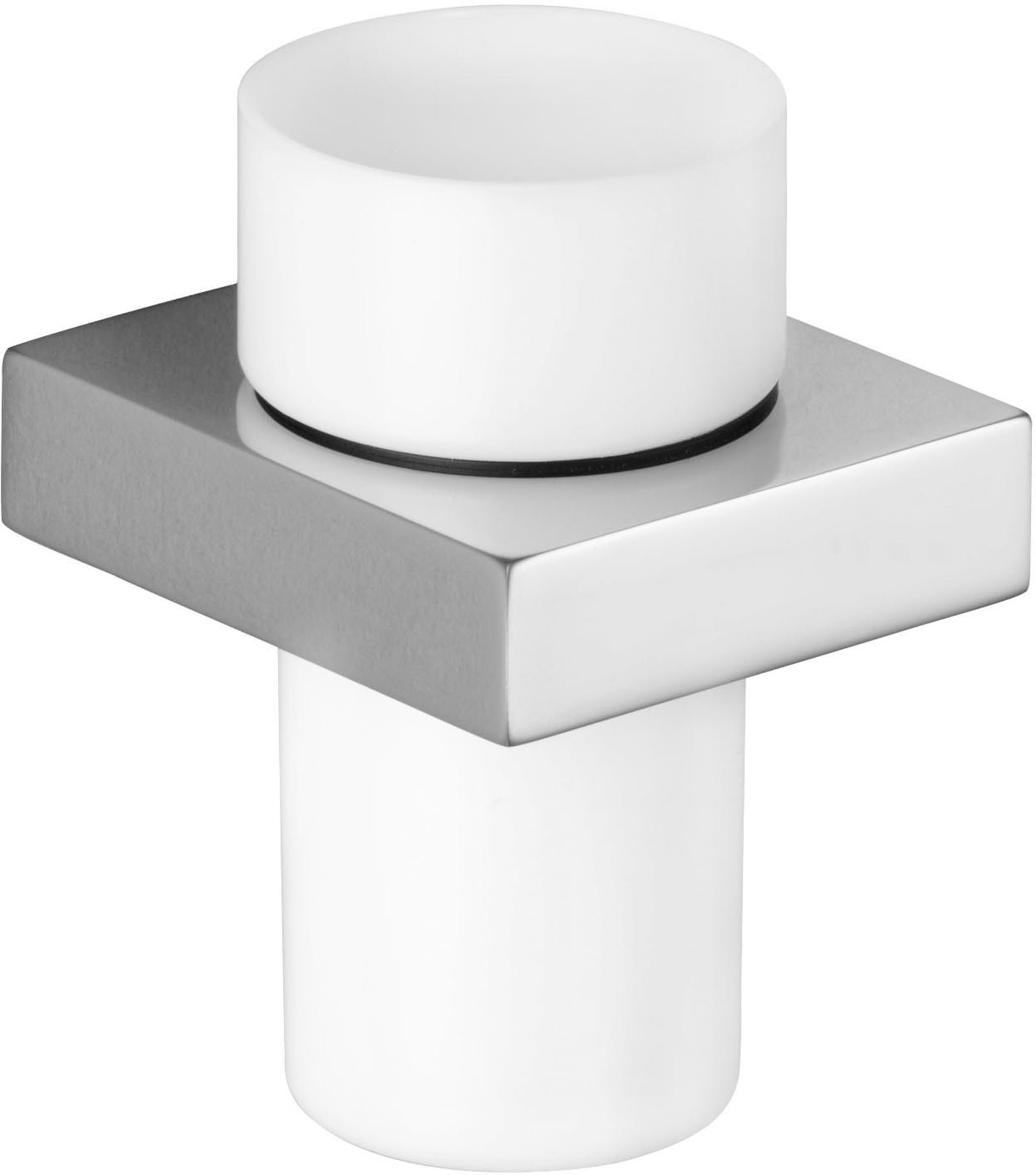 Dornbracht glashouder, messing, verchroomd, met beker, hxbxd 118x75x85mm, kleur chroom