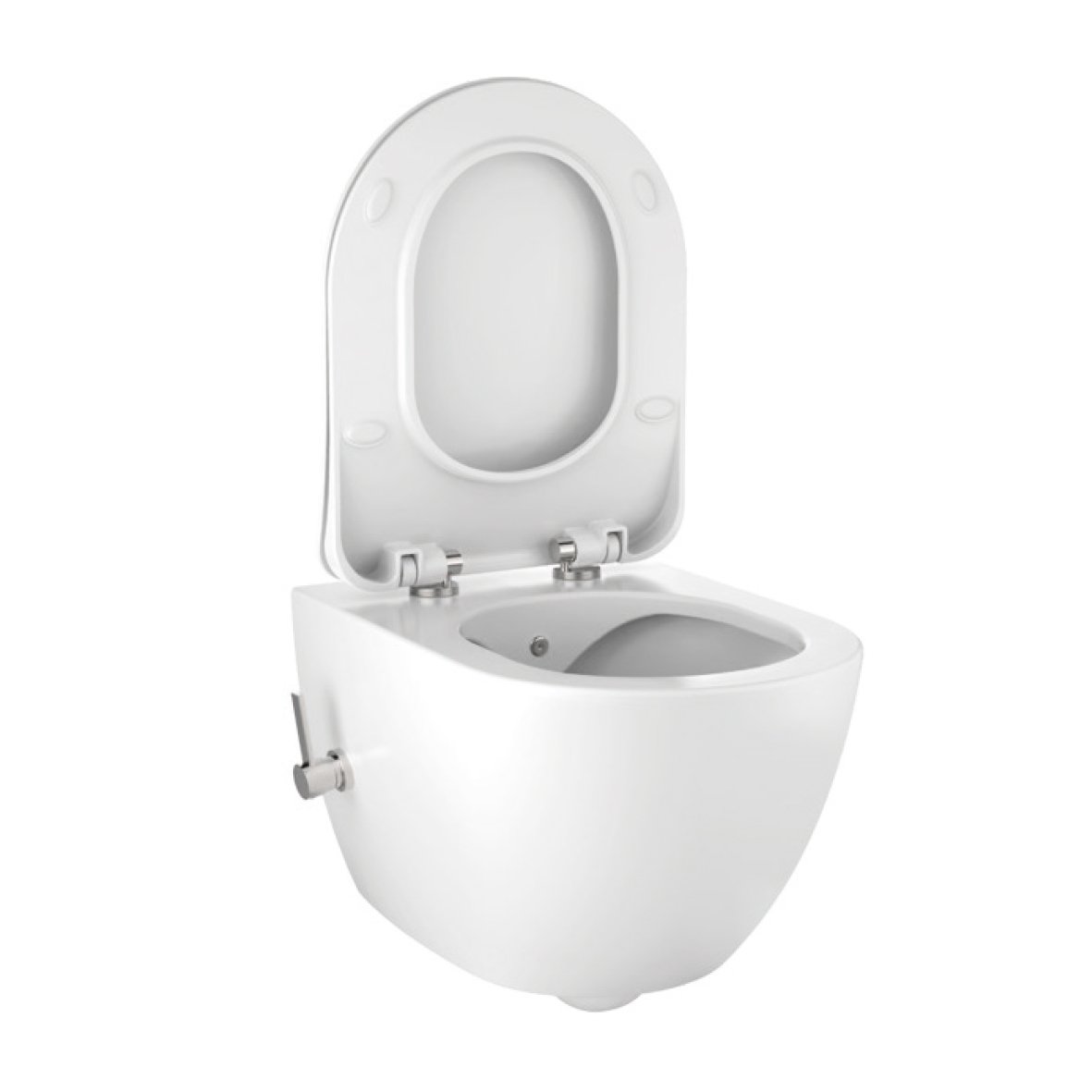 CREAVIT FREE HANGTOILET MET BIDET - RANDLOOS - MET BIDETKRAAN KOUD WATER - ZONDER ZITTING - GLANZEND WIT thumbnail 2