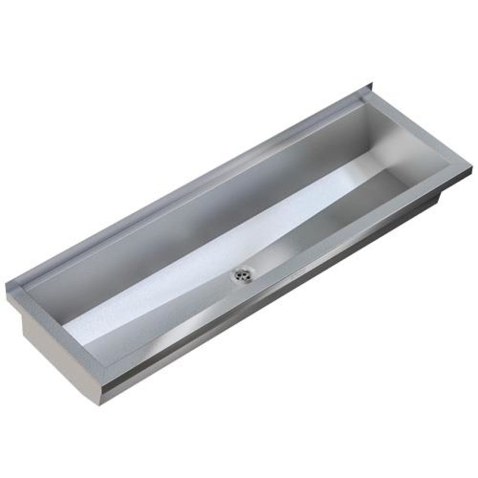 Franke, Wasgoot, Planox, PL16, geen kraanvlak, middenafvoer, incl bev. en afvoerplug, 1600 x 210 x 382mm (BxHxD), RVS