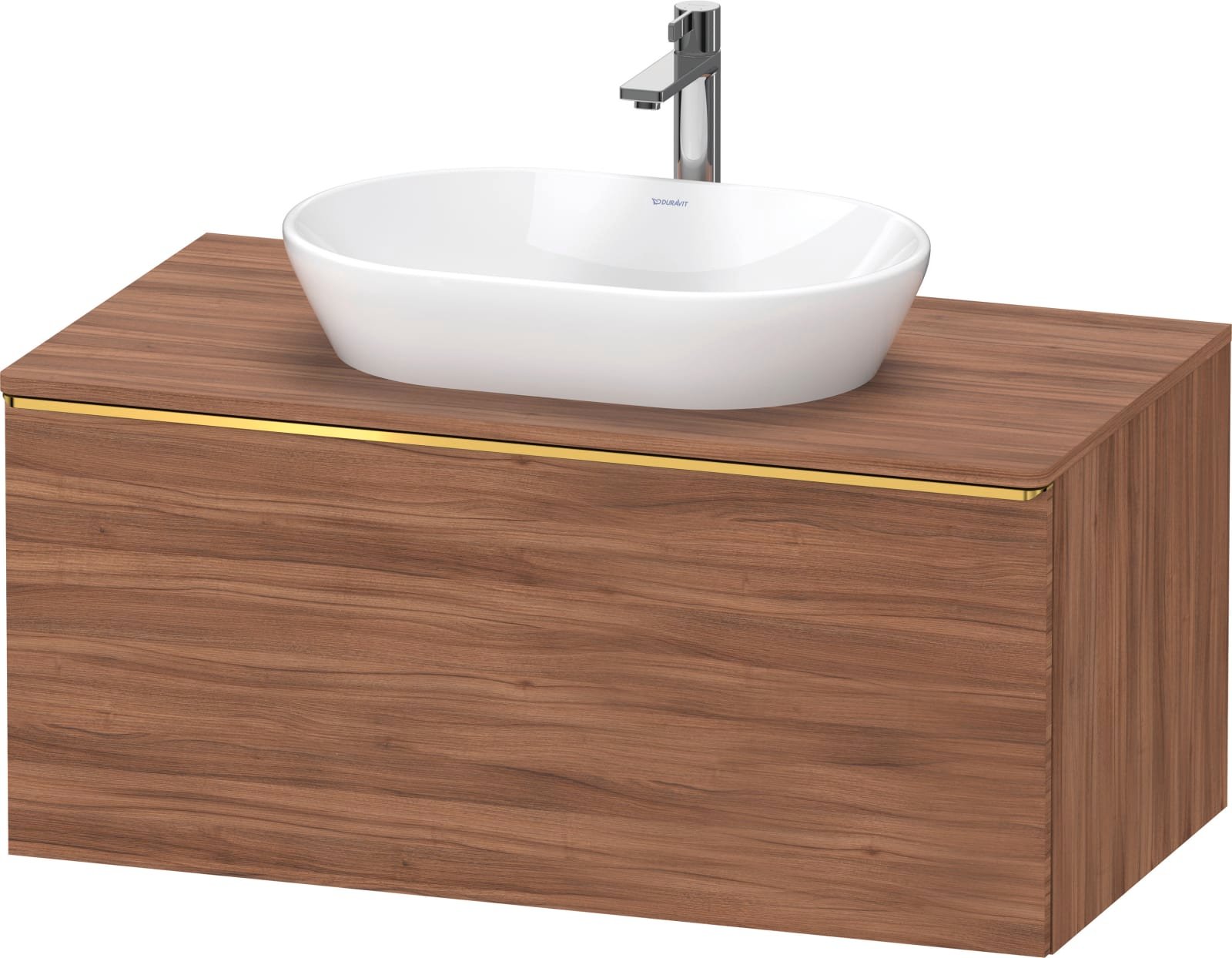 D-Neo Console wastafelonderbouw hangend Noten Mat (1200897418)
