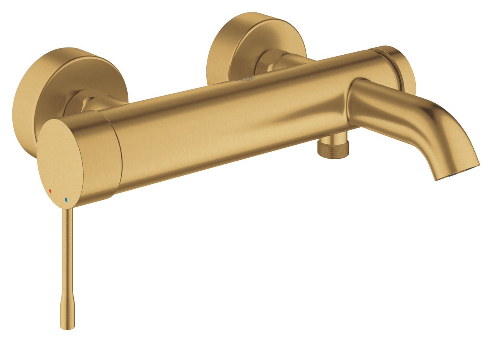 Grohe Essence New Badmengkraan, wand, eengreeps, 2-gats, omstelinrichting, 193mm uitloop, vast, cool sunrise geborsteld