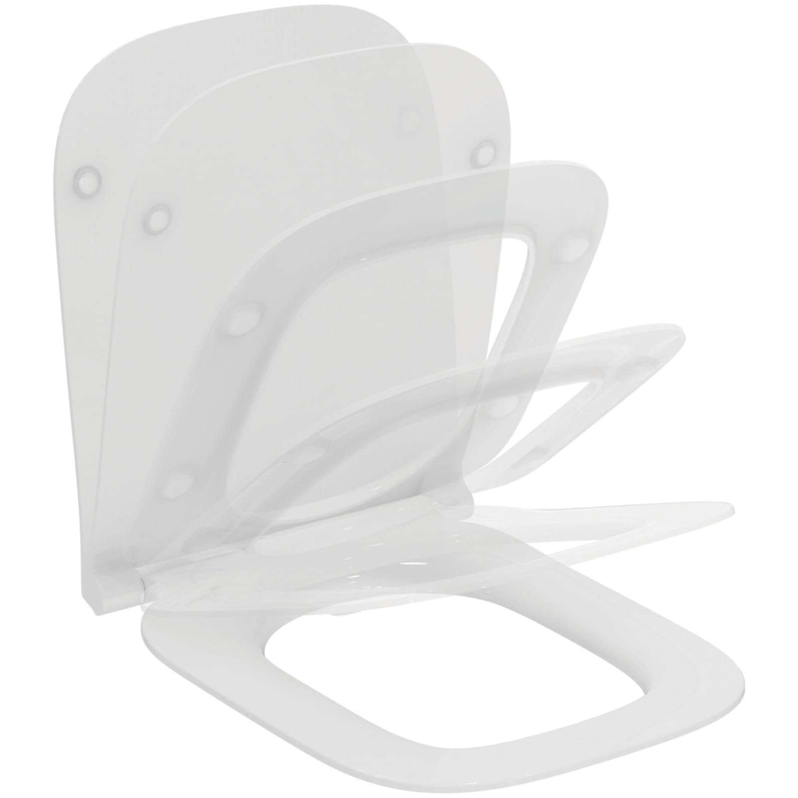 I.LIFE A | CLOSETZITTING SANDWICH 360X450X45 MM GLANZEND WIT | SOFTCL