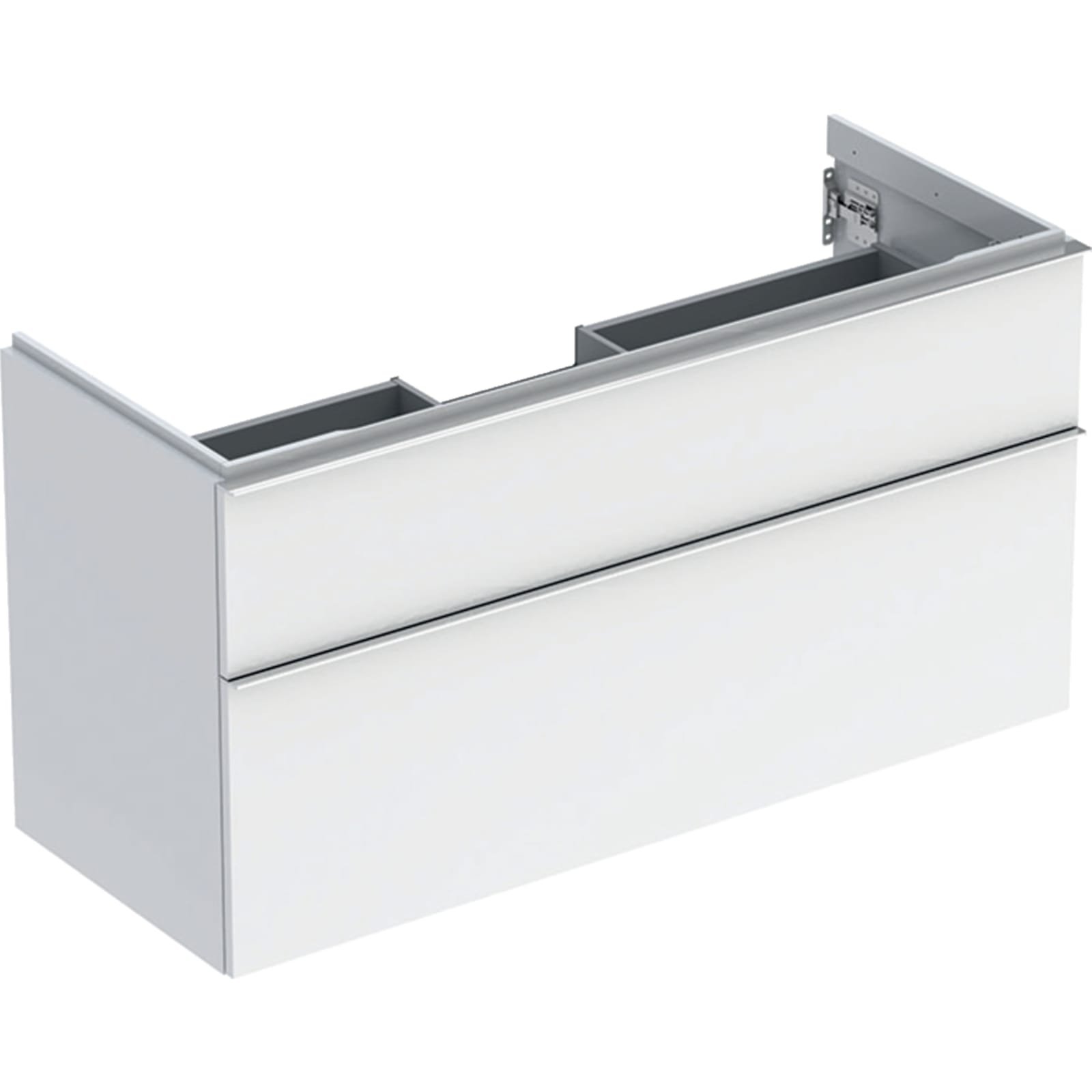 Geberit iCon wastafelonderkast, wand, 2x laden, hxbxd 615x1184x476mm, wit/chroom