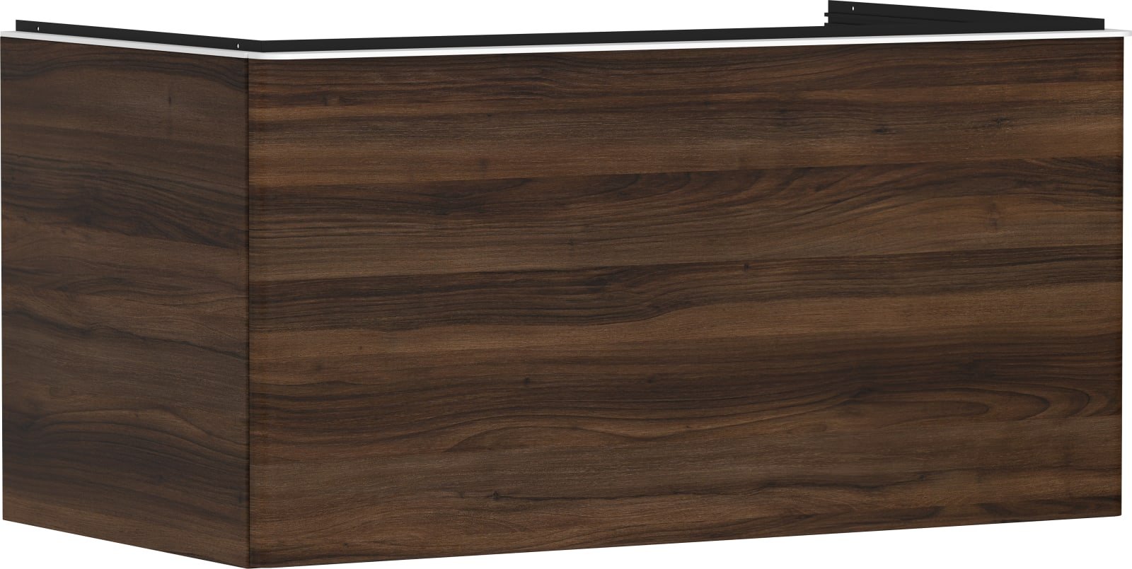 Hansgrohe Xelu Q meubel Dark Walnut 980/550 met 1 lade consoles met countertop inbouw wastafel geslepen (1200771368)