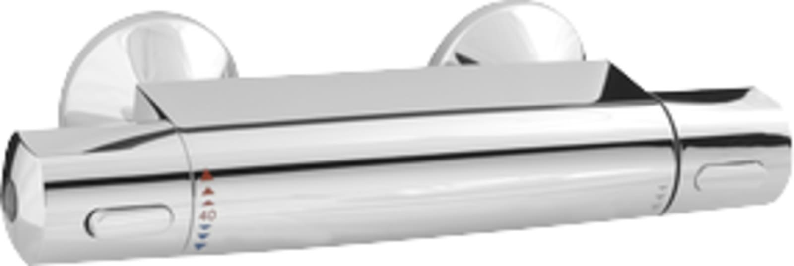 Venlo Nimbus douchemengkraan thermostatisch 120mm, chroom