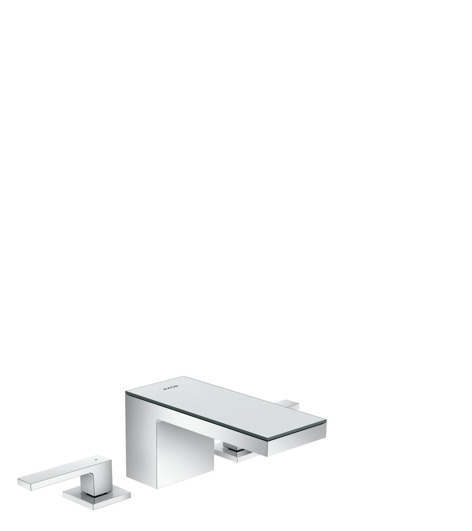 Hansgrohe AXOR MyEdition, Wastafelmengkraan, tweegreeps, 3-gats, 151mm uitloop, 93mm hoogte, G3/8", vast, chroom