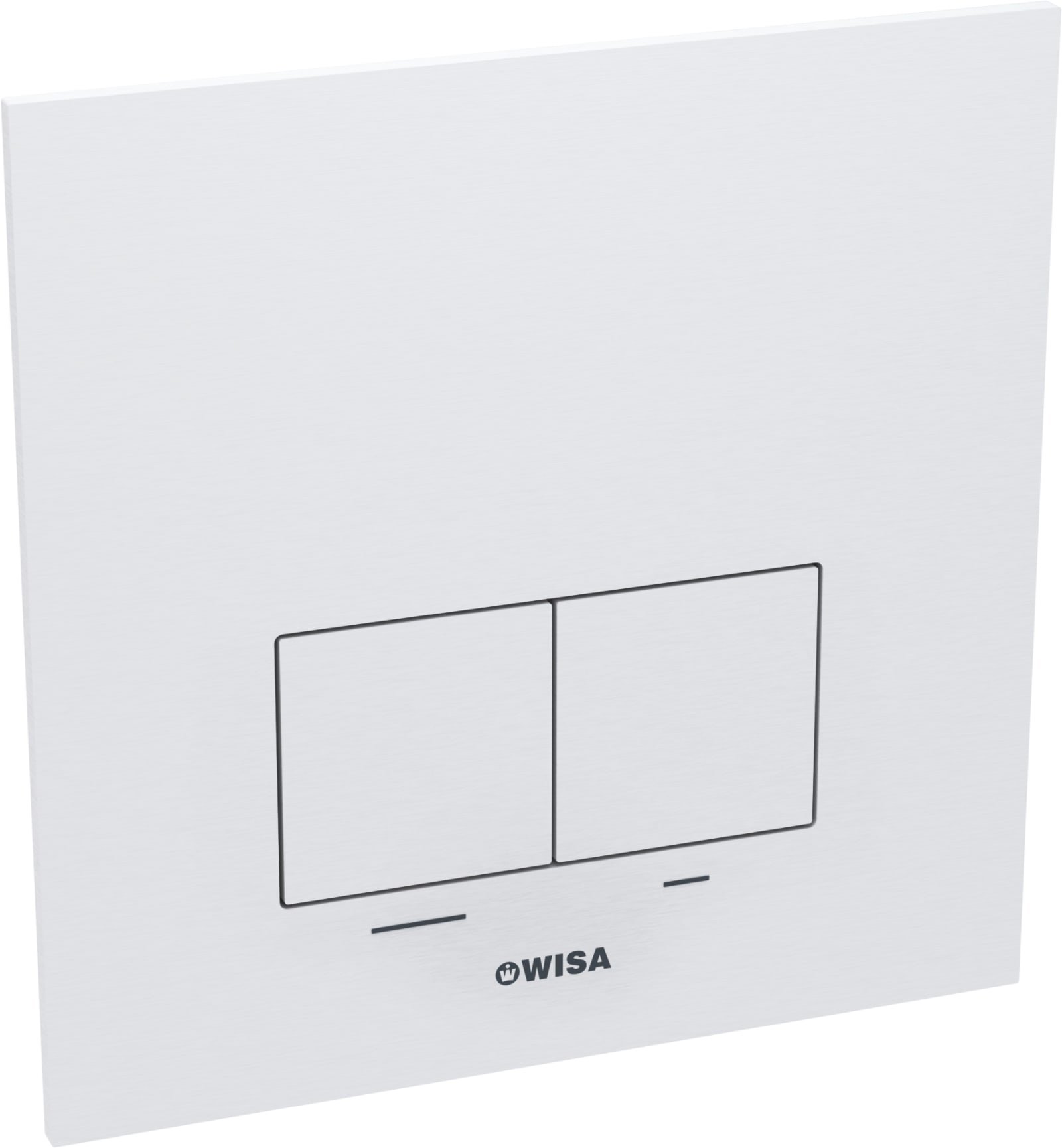 Wisa XS / XF Delos bedieningspaneel tweeknops in geanodiseerd aluminium dualflush spoeling 3/6 L, 160 x 160 mm (LxB) mat wit