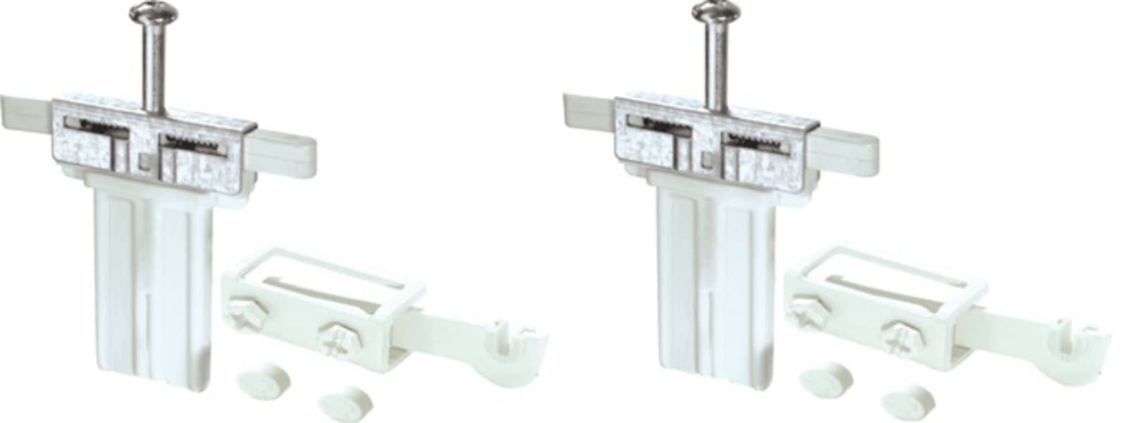 Rofix standbuis, bevestigingsset wit, complete set montagebeugels voor type 22 en 33