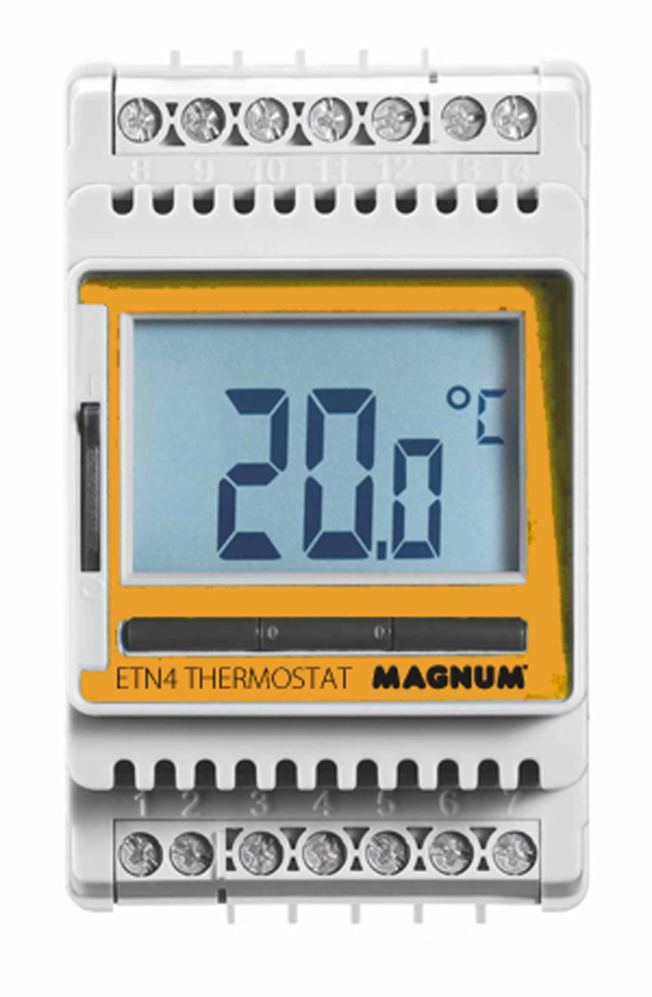 ETN-4 DIGITALE DIN RAIL THERMOSTAAT -20 / + 70 GRADEN 16A - 230 VOLT