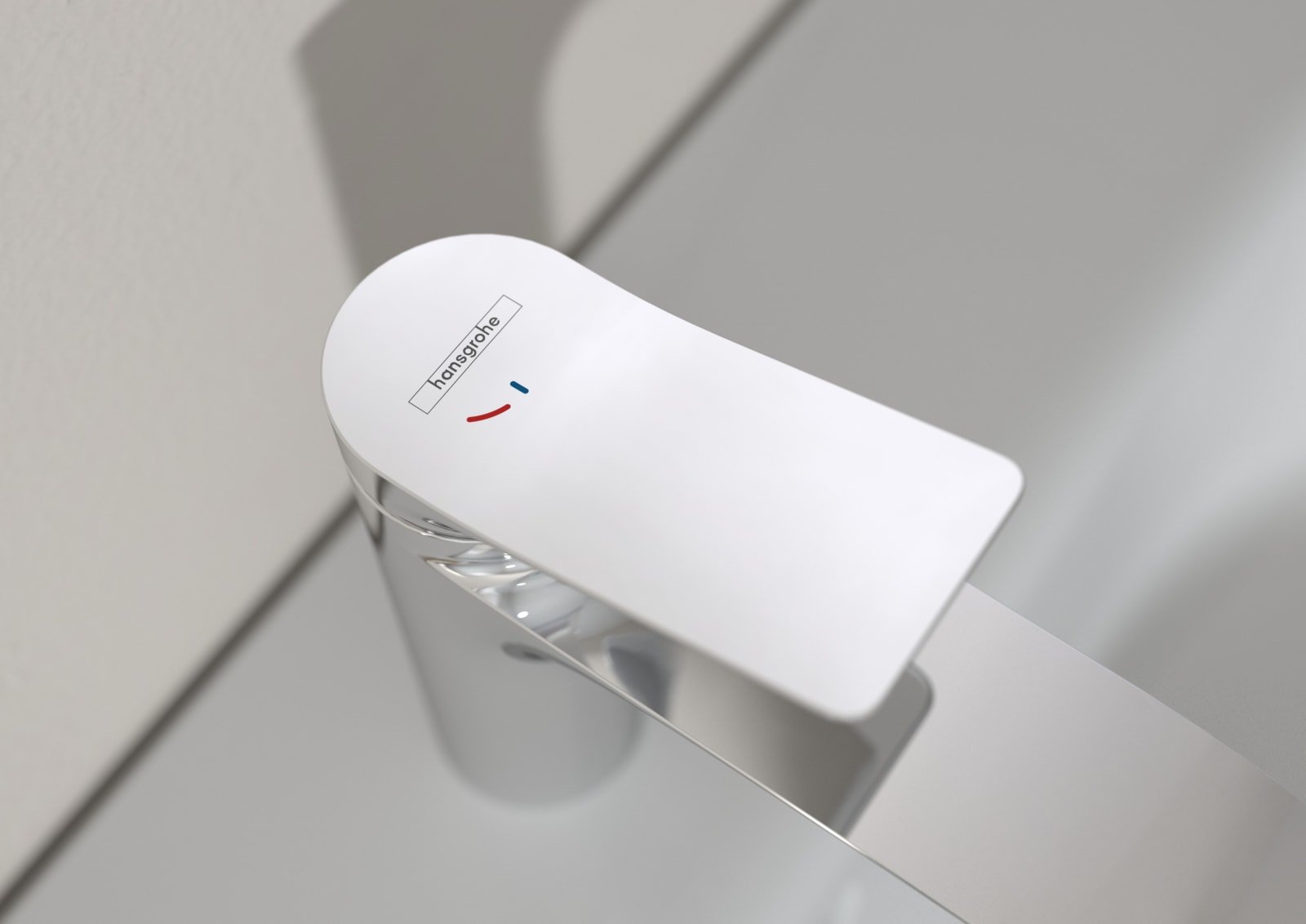 Hansgrohe Vivenis 1-greeps wastafelkraan 110 CoolStart met trekwaste, mat wit