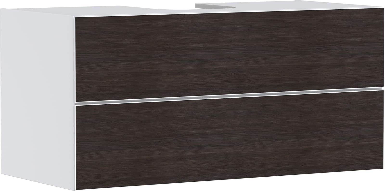 Hansgrohe Xevolos E meubel Matt White 1180/550 met 2 lades consoles met countertop inbouw wastafel geslepen