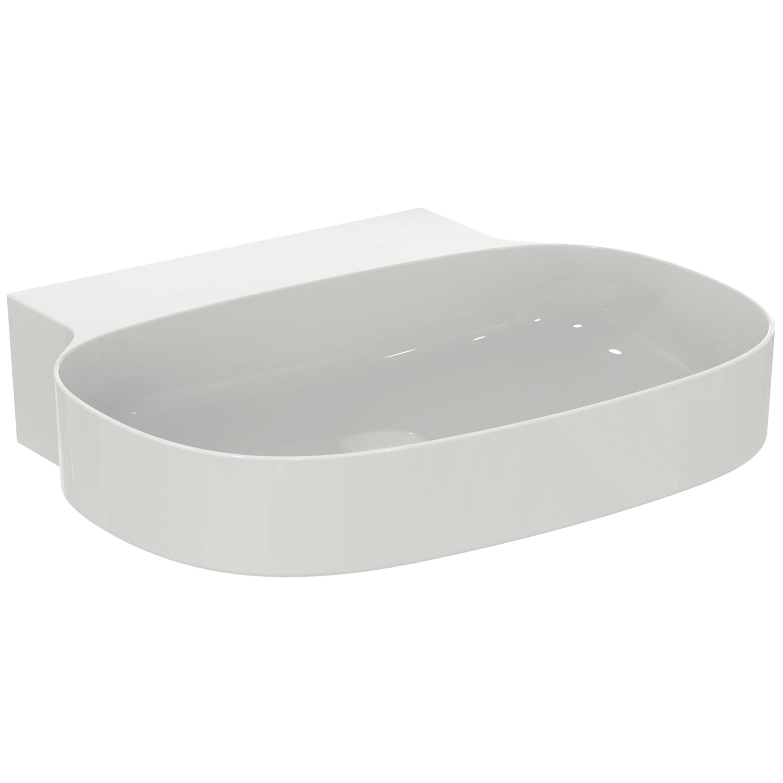 LINDA-X | WASTAFEL 600X500X135 MM GL WIT, ZONDER KG, ZONDER OL (GESL)