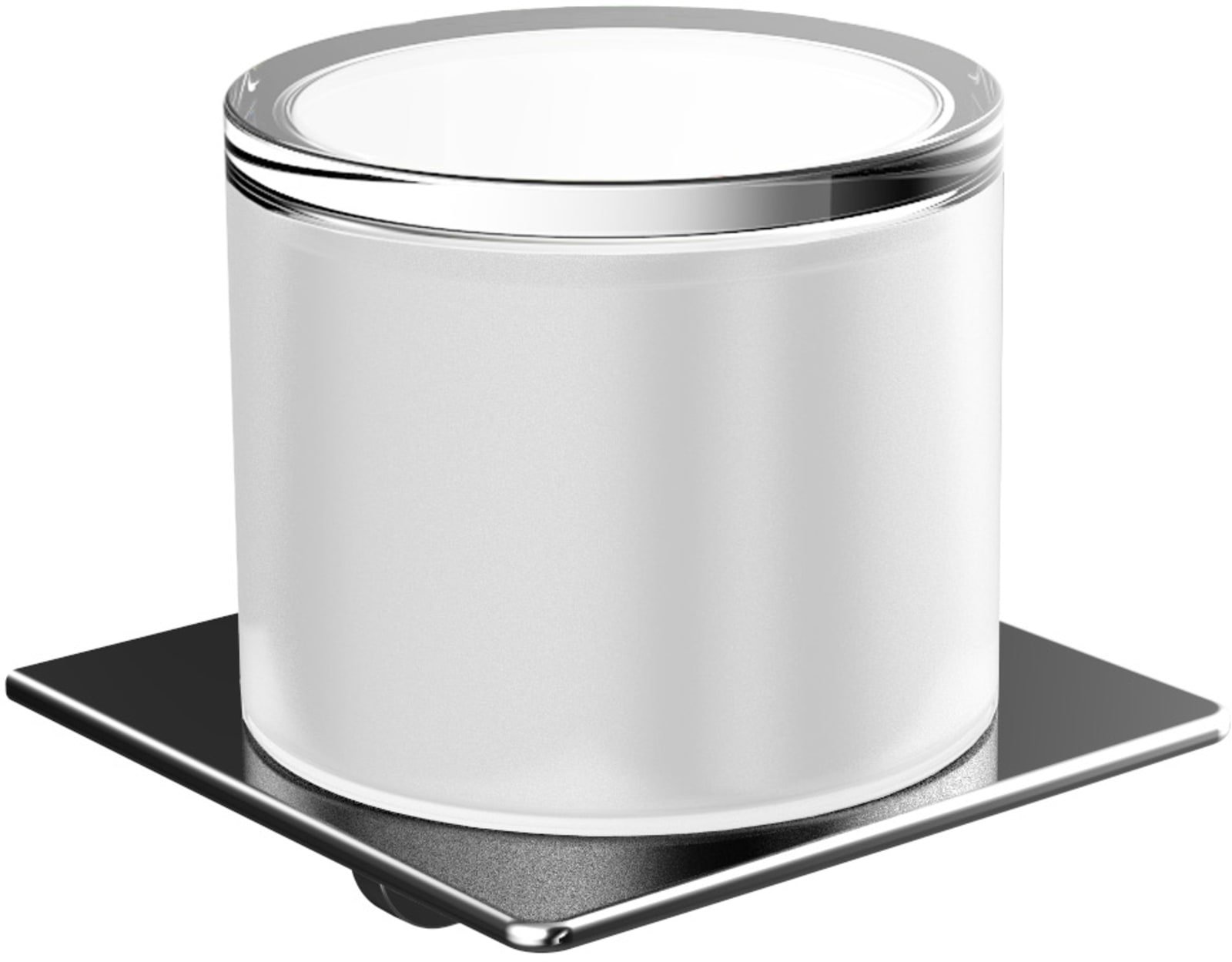 Emco Art zeepdispenser met bedieningshendel, gesatineerd kristalglas
